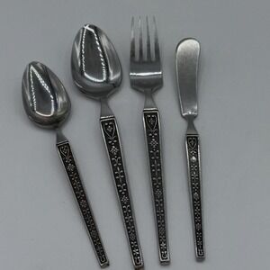Vintage United Silver Japan Riviera Cordova Stainless Steel Flatware Lot Of 4